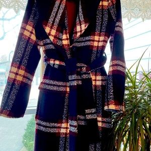 Guess Women’s Red Plaid Winter Coat